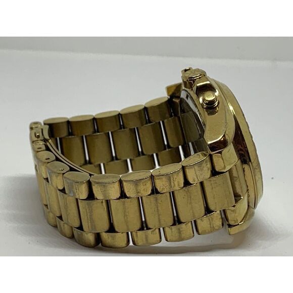 Michael Kors MK5605 Unisex Stainless Steel Analog Champagne Dial Watch W187 - Picture 8 of 11